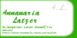 annamaria latzer business card
